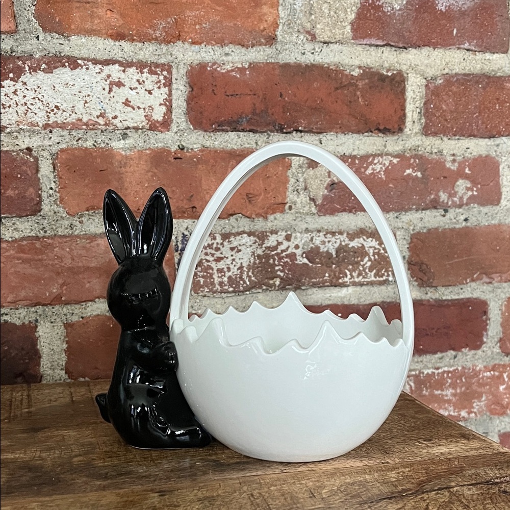Martha Stewart Bunny with White Egg Basket